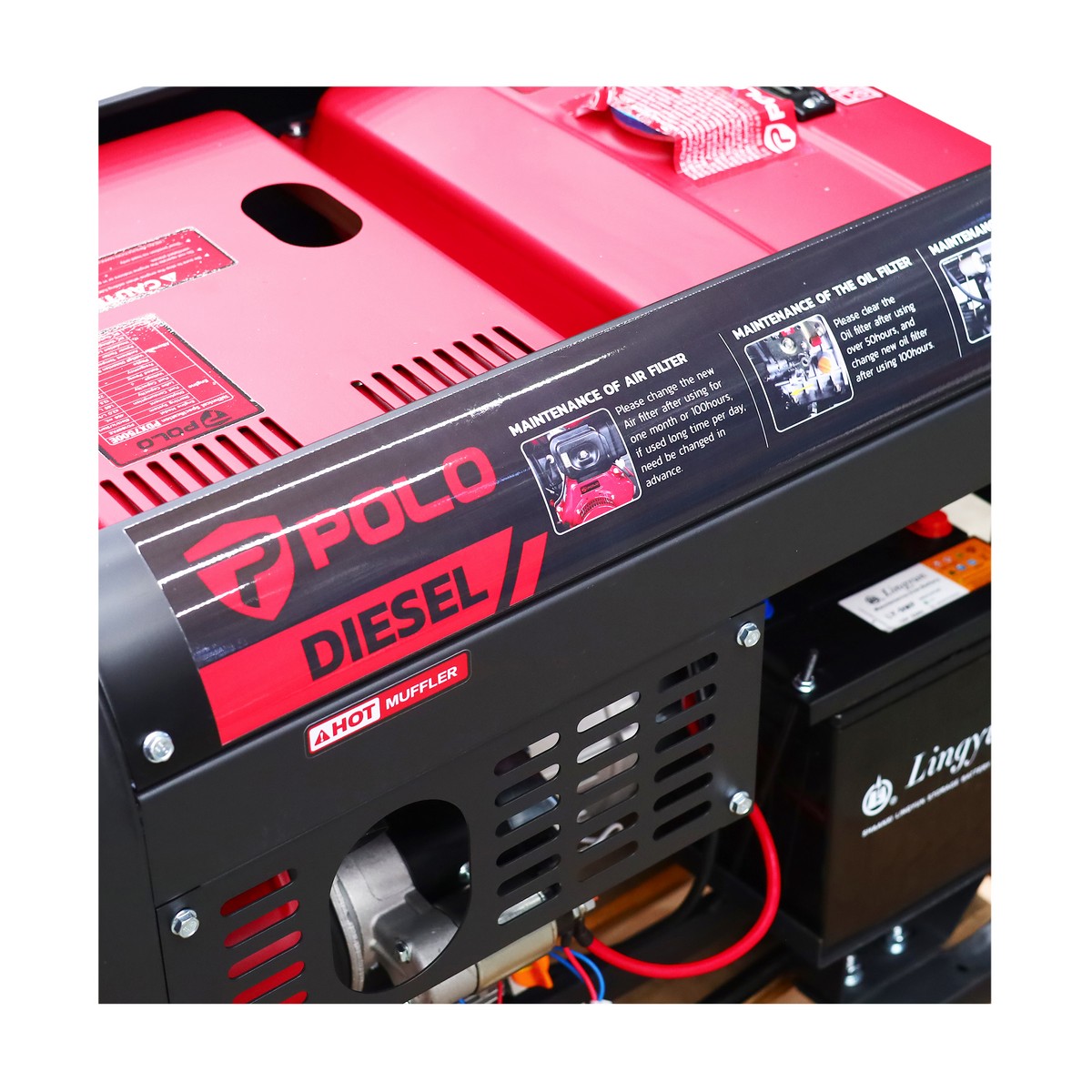เครื่องปั่นไฟดีเซล 5.5 KW POLO รุ่น PDX7500E รูปที่ 4