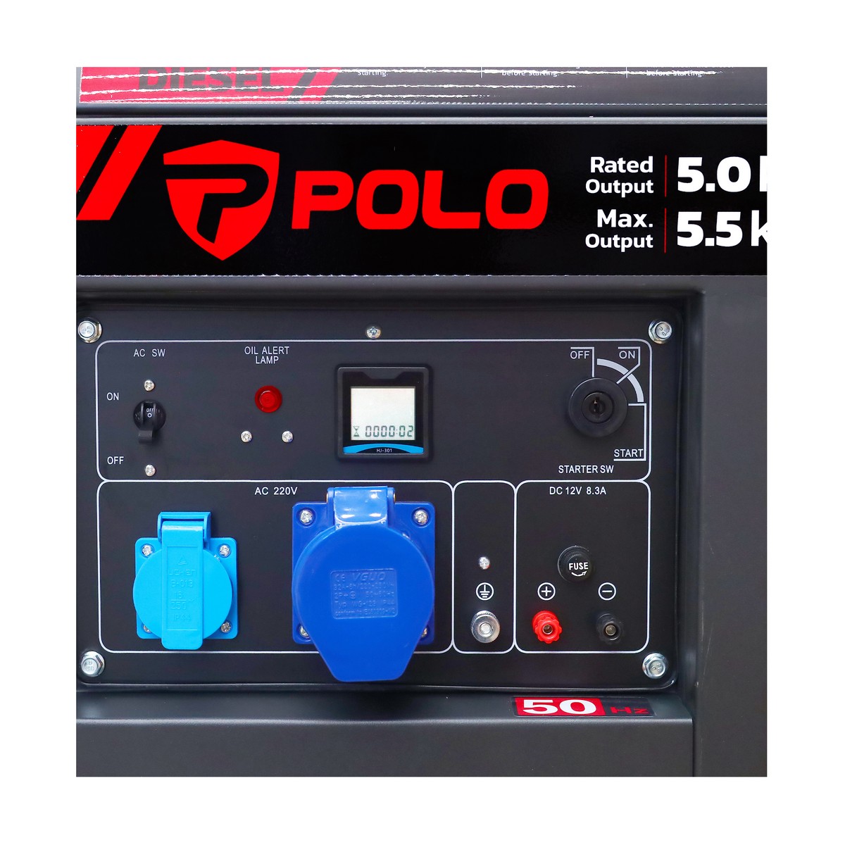 เครื่องปั่นไฟดีเซล 5.5 KW POLO รุ่น PDX7500E รูปที่ 5
