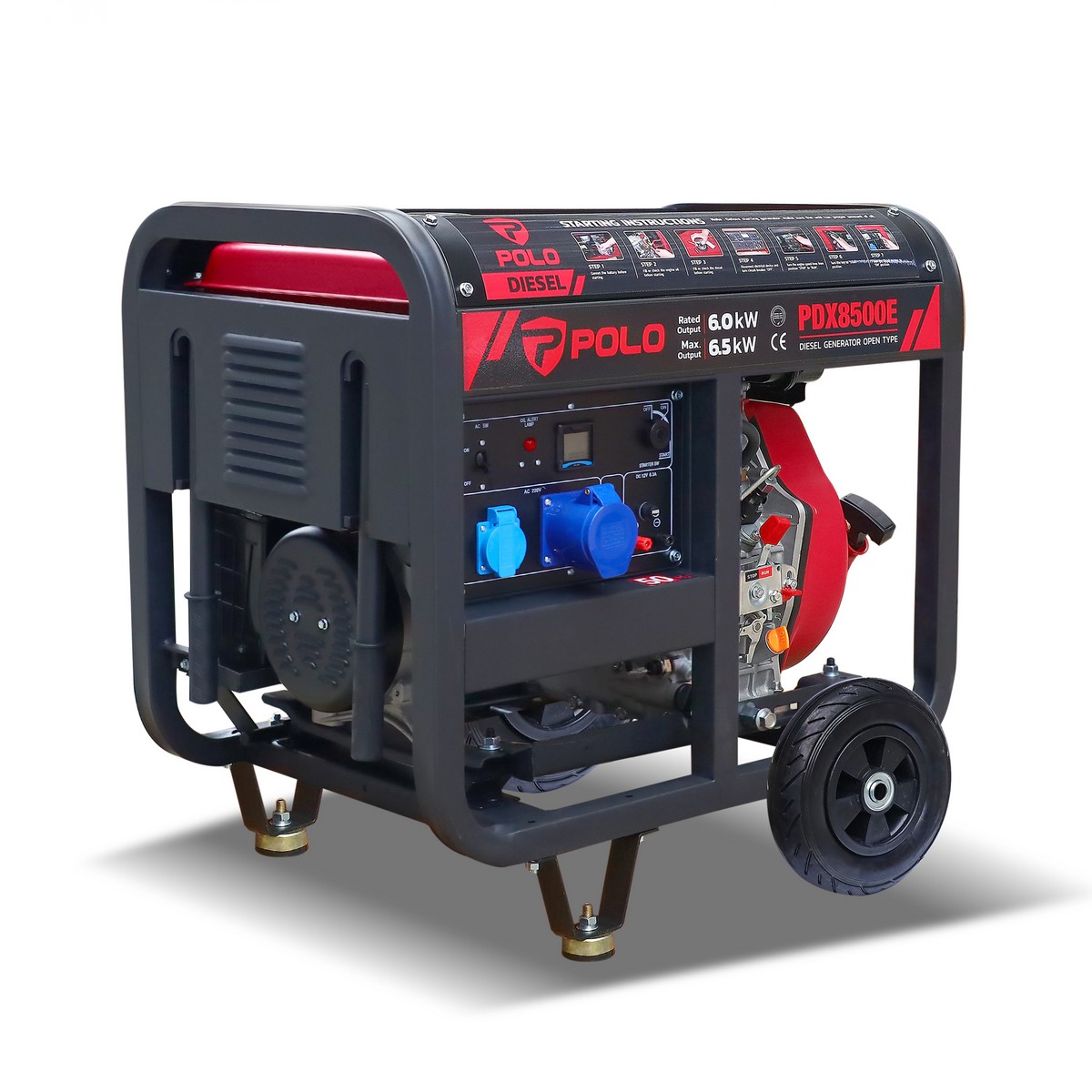 เครื่องปั่นไฟดีเซล 6.5 KW POLO รุ่น PDX8500E ราคา ฿29,760