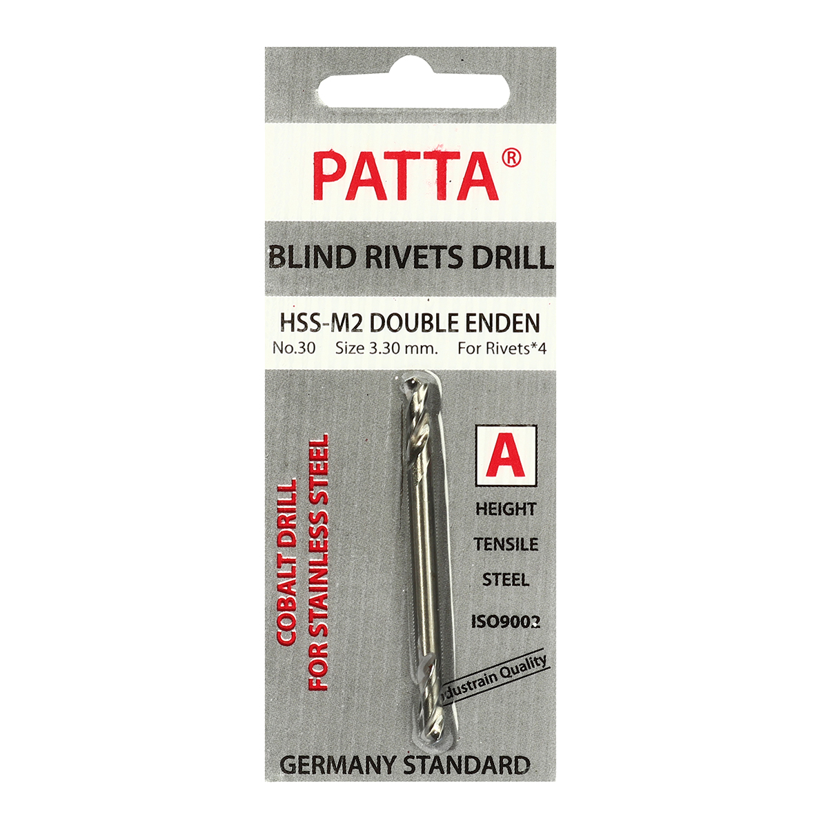 ดอกเจาะรีเวท 3.30 มม เบอร์ 30 PATTA ราคา ฿14.98