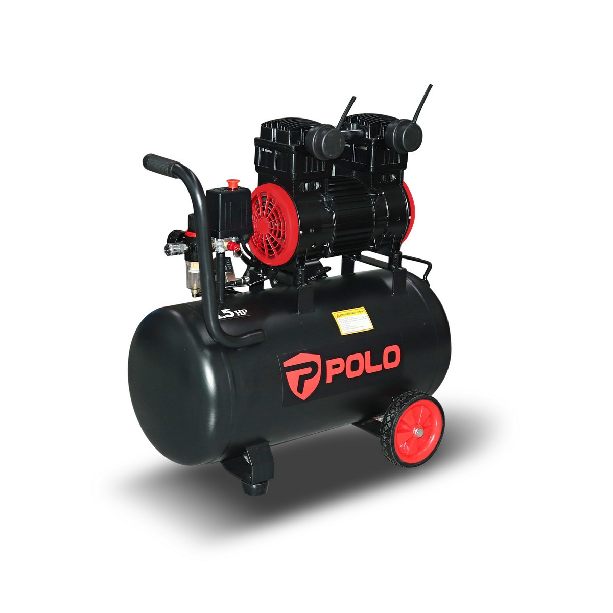 ปั๊มลมออยล์ฟรี 1.5HP(4P) 50L POLO รุ่น D11001-50 รูปที่ 2
