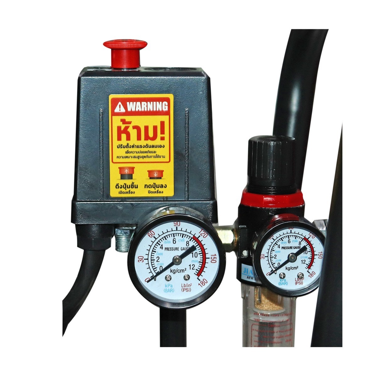 ปั๊มลมออยล์ฟรี 1.5HP(4P) 50L POLO รุ่น D11001-50 รูปที่ 4
