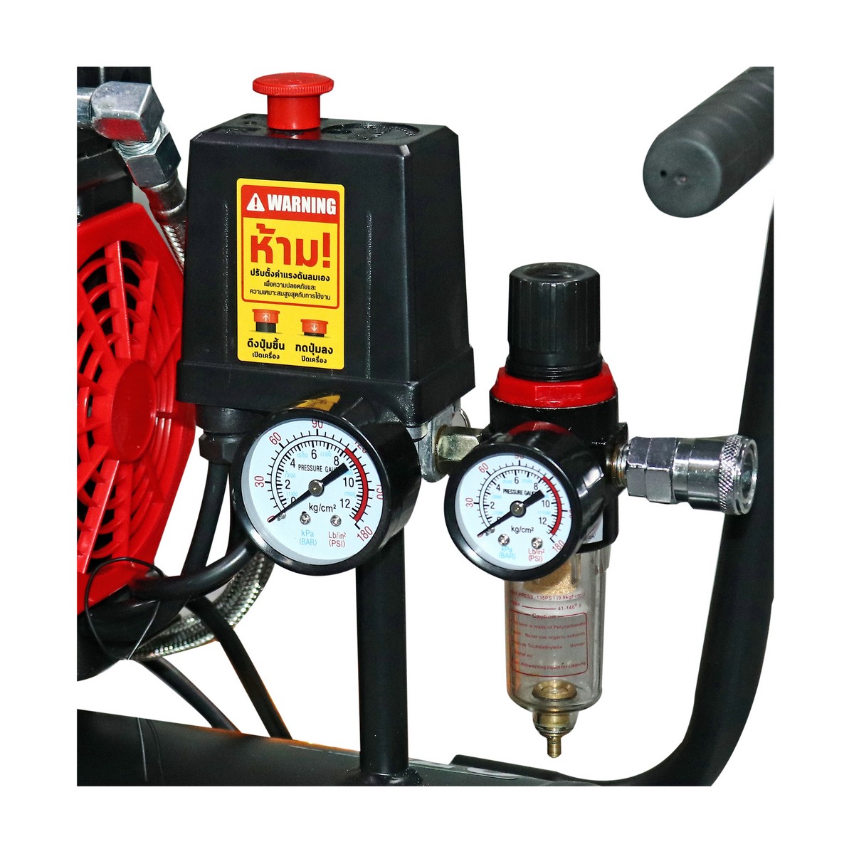 ปั๊มลมออยล์ฟรี 0.75HP(4P) 24L POLO รุ่น D5501-24 รูปที่ 4