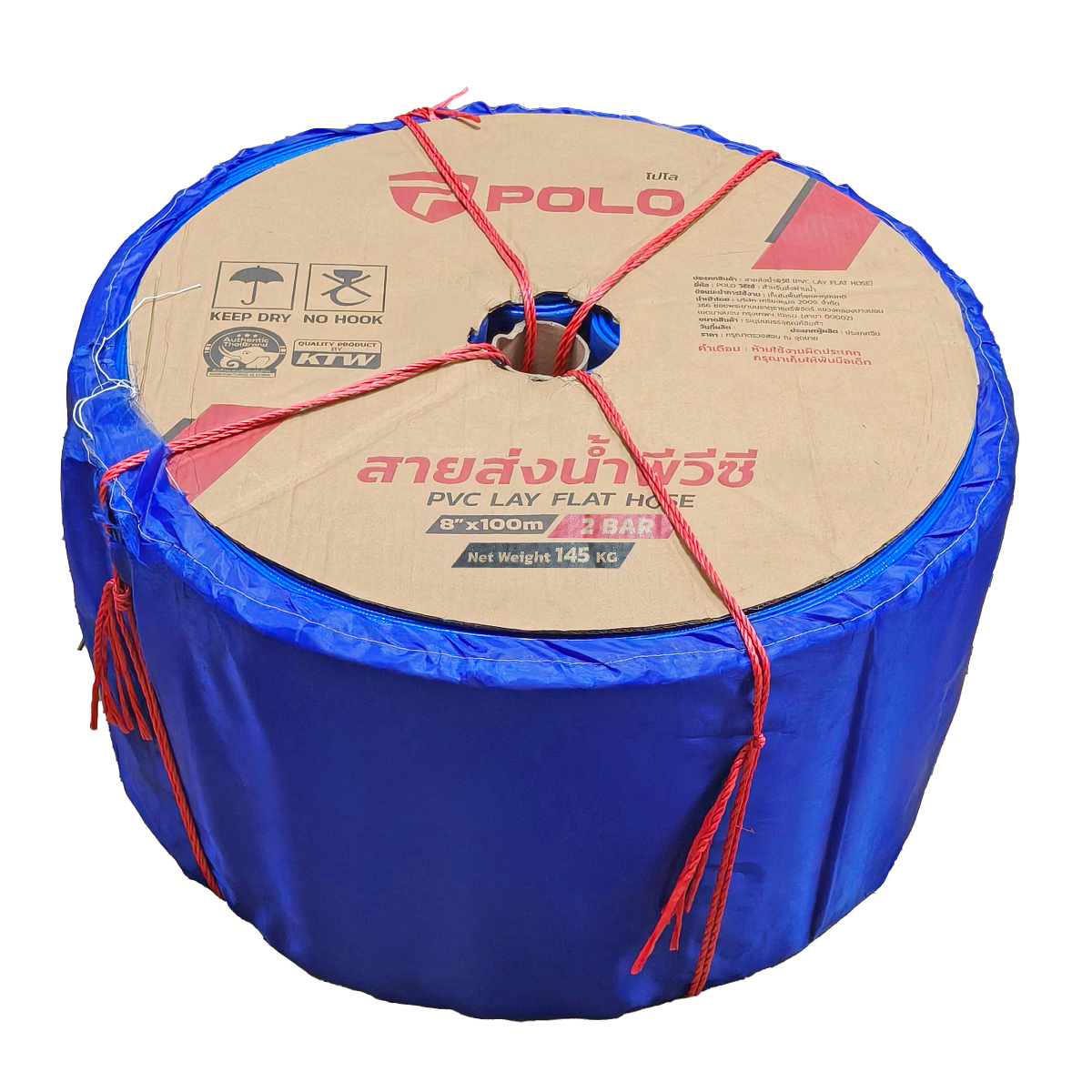 สายส่งน้ำพีวีซี 8 นิ้ว 2 บาร์ 100 เมตร POLO รุ่น 7045-82 รูปที่ 3
