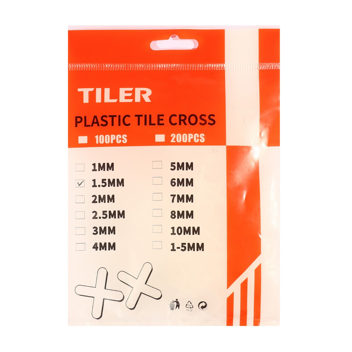 กากบาทเว้นร่องกระเบื้อง1.5มม POLO รุ่น 8119-3-1.5MM รูปที่ 3