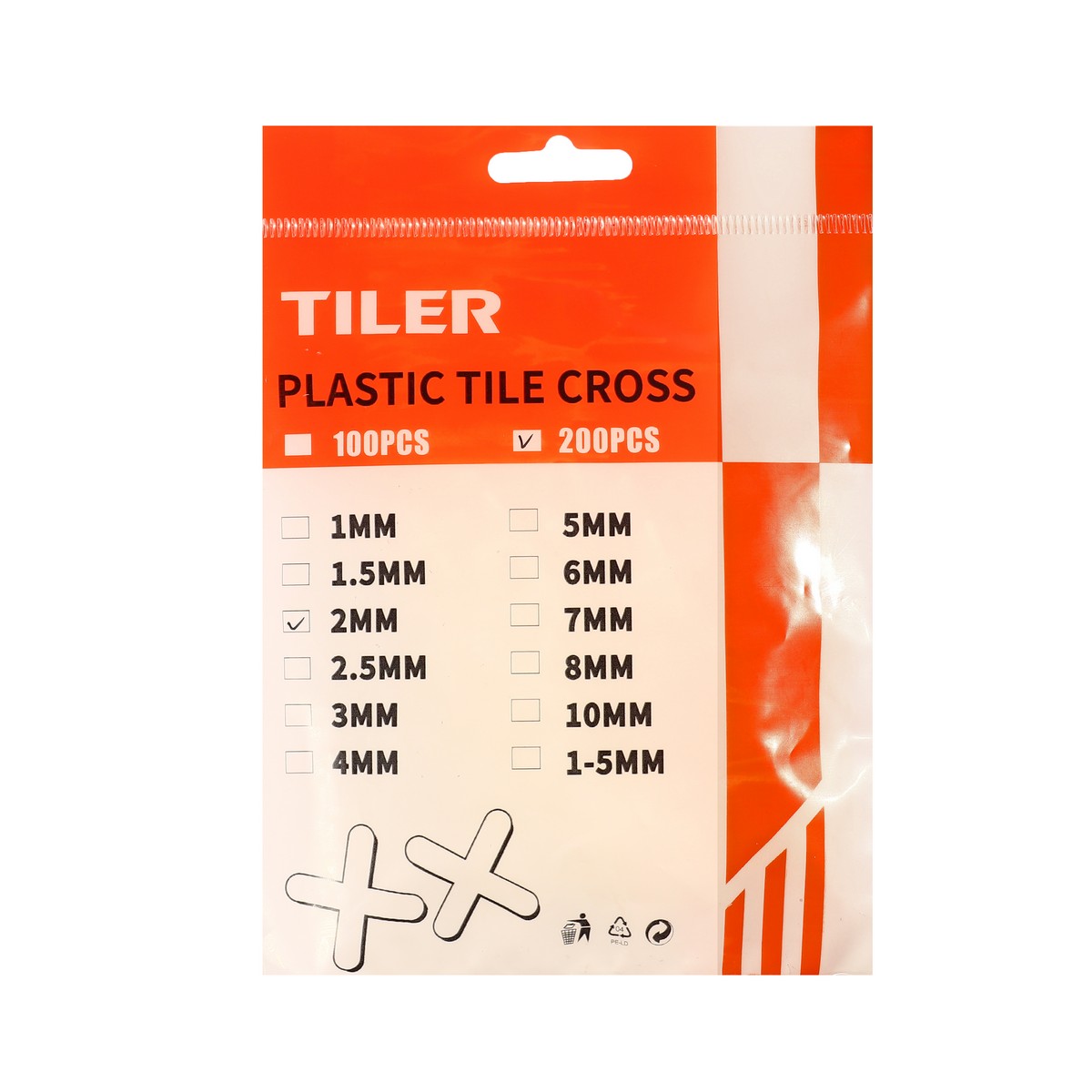 กากบาทเว้นร่องกระเบื้อง 2มม. POLO รุ่น 8119-3-2MM รูปที่ 3