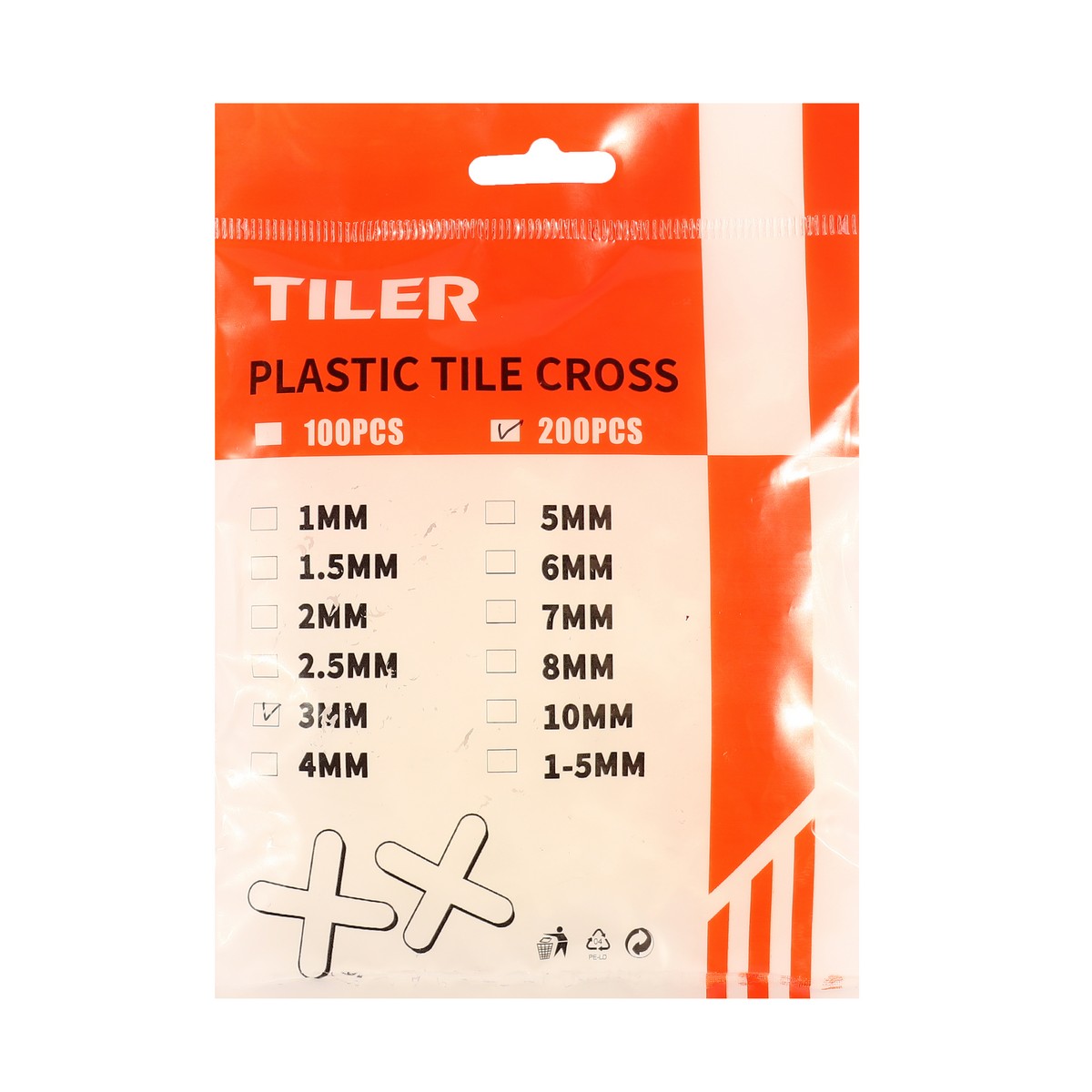 กากบาทเว้นร่องกระเบื้อง 3มม. POLO รุ่น 8119-3-3MM รูปที่ 3