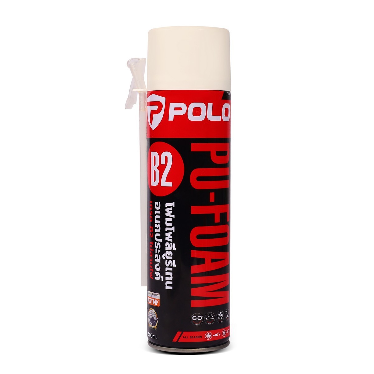พียูโฟม B2 ขนาด 500ML (PU FOAM) ไม่ลามไฟ POLO ราคา ฿132