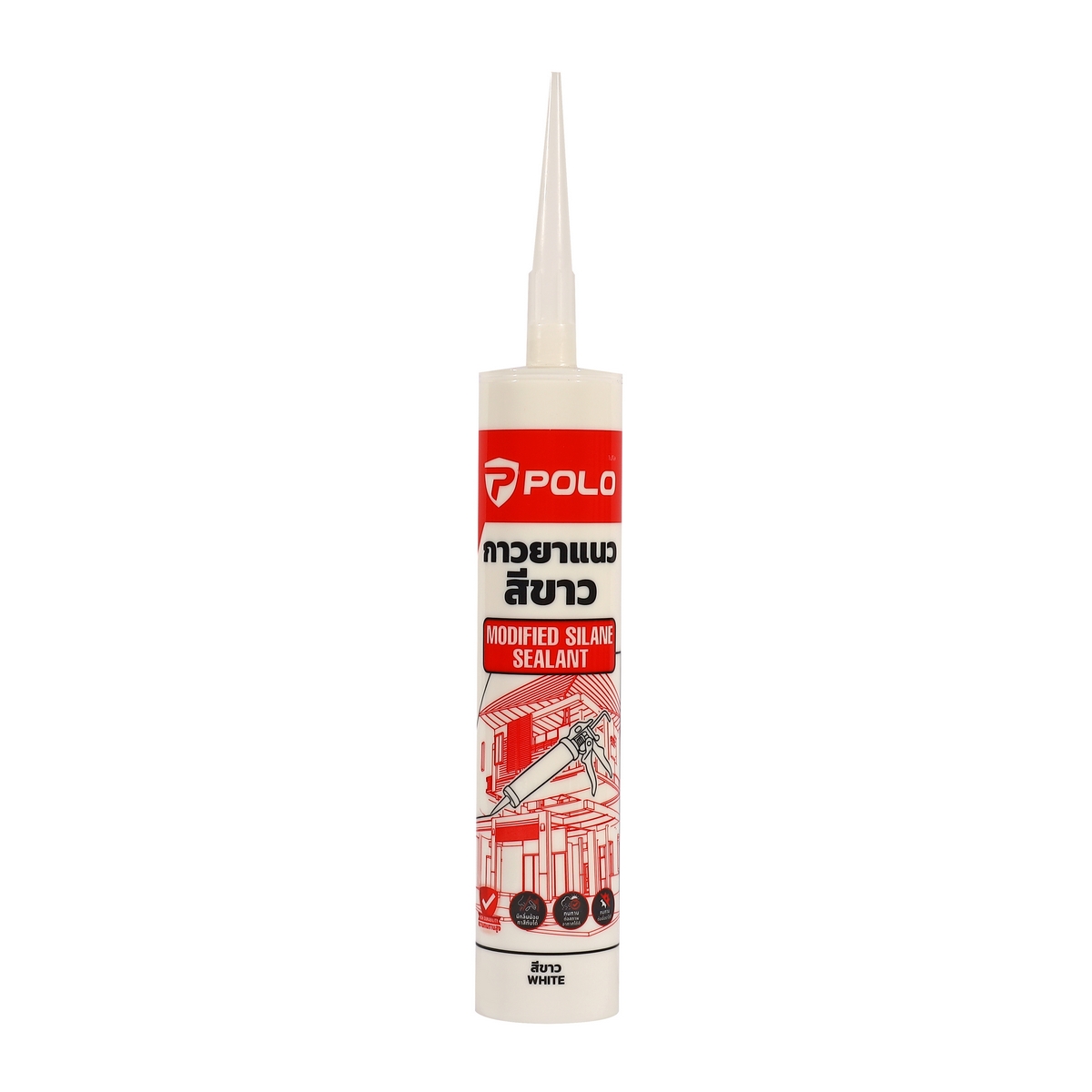 กาวยาแนว (MS SEALANT) 300 มล. สีขาว POLO ราคา ฿54