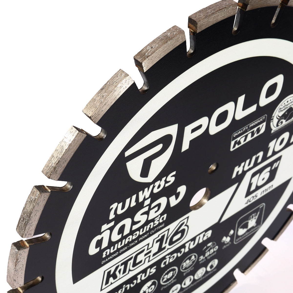 ใบเพชรตัดถนน 16"X10MM (ใบตัดจ๊อย) POLO รุ่น KTC-16 รูปที่ 3
