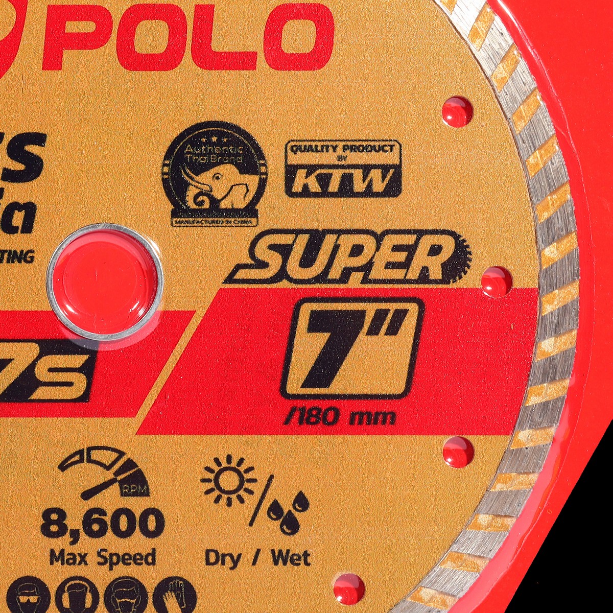 ใบเพชรตัดคอนกรีต 7" TURBO POLO รุ่น KE-7S (SUPER) รูปที่ 2