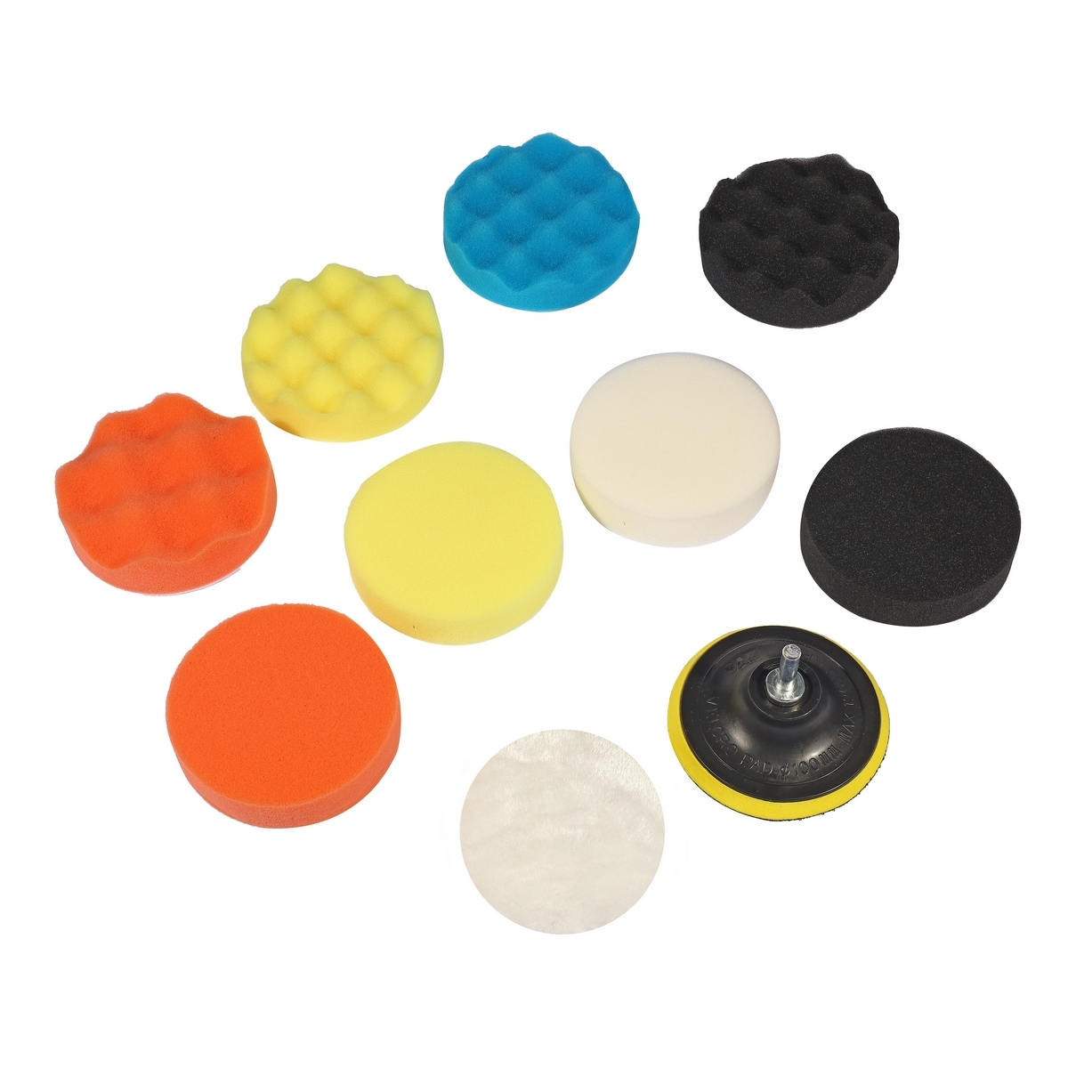 POLO Car Polishing Sponge Set 4" with Backing Pad + Shank (11PCS/SET) photo 2