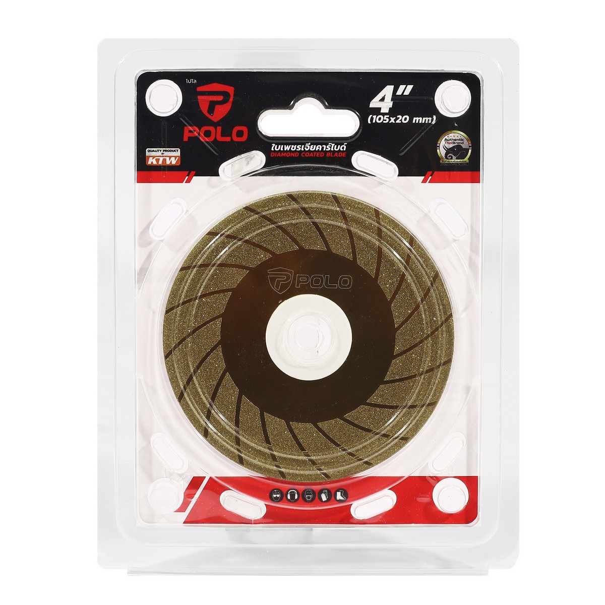 ใบเพชรเจียคาร์ไบด์ 4" สีทอง POLO รูปที่ 4