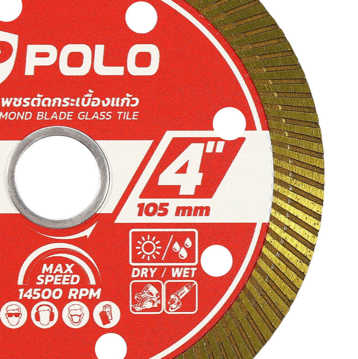 ใบเพชรตัดกระเบื้องแก้ว 4 นิ้ว GOLD CUT POLO รูปที่ 2