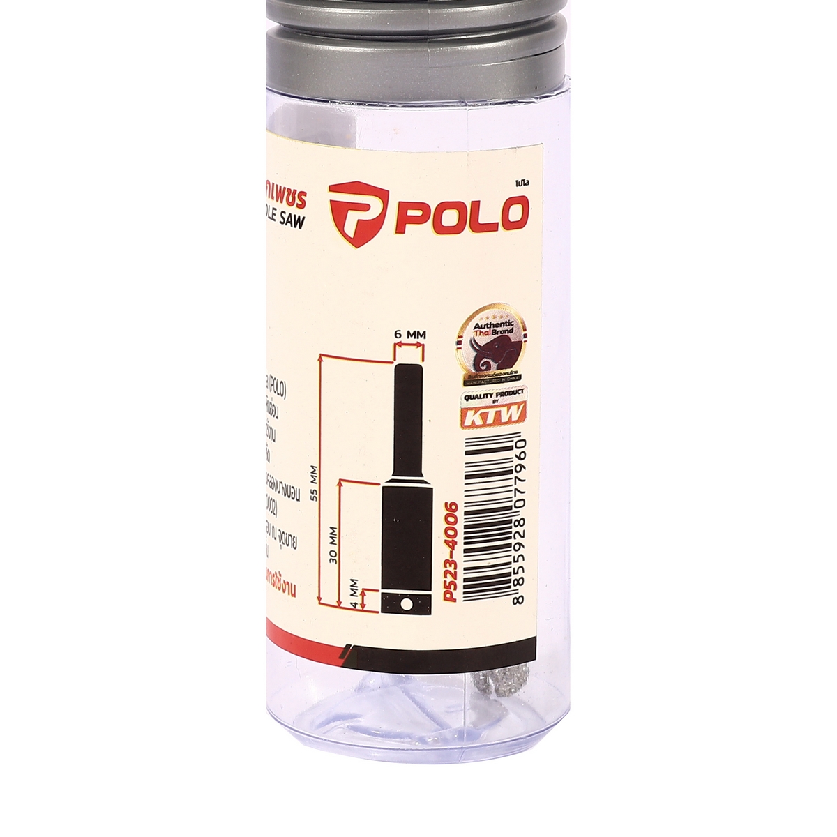 POLO Diamond Grit Hole Saw for Tile/Glass 6 MM, Model ED-6 photo 5
