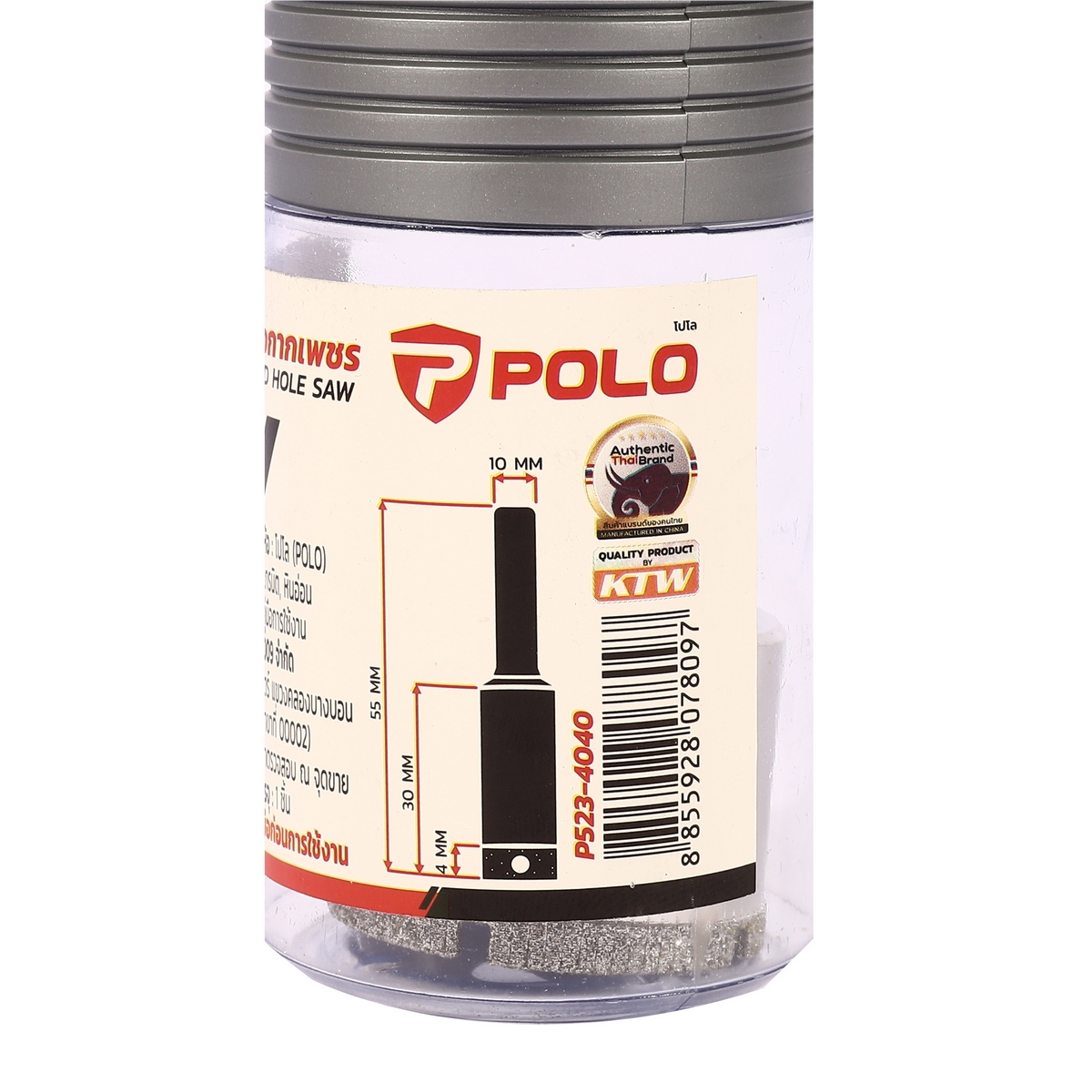POLO Diamond Grit Hole Saw for Tile/Glass 40 MM, Model ED-40 photo 5