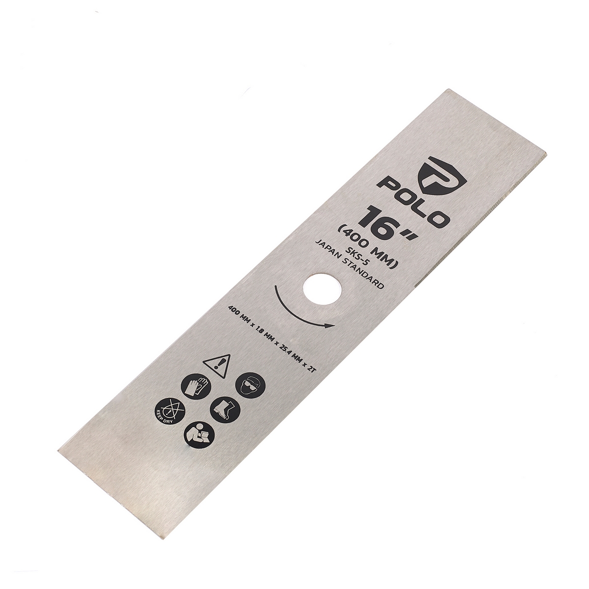 ใบมีดตัดหญ้าสีเงิน 16" (400X1.8MM)-บังตอ POLO ราคา ฿120