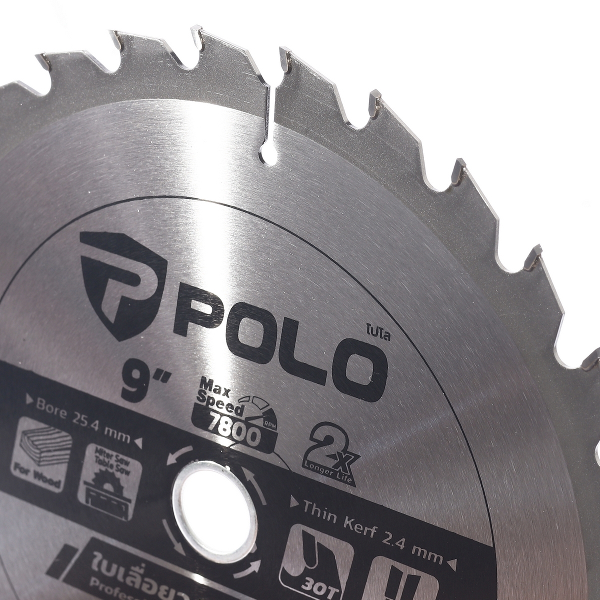ใบเลื่อยวงเดือน 9" (230 MM) X 30T POLO รูปที่ 4