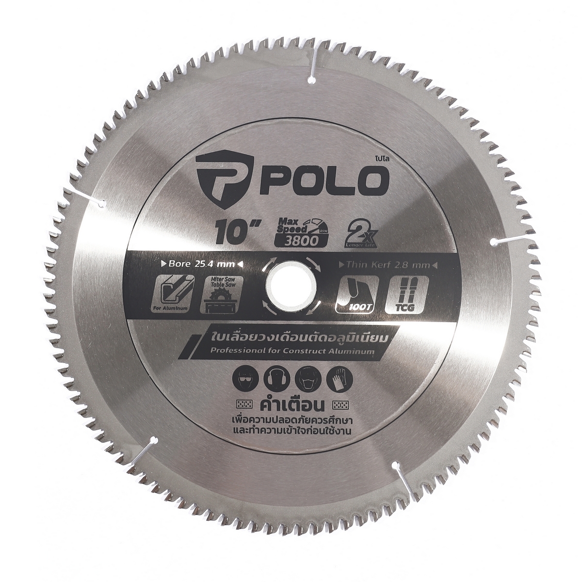POLO Aluminium Cutting Saw Blade 10" X 100T photo 2