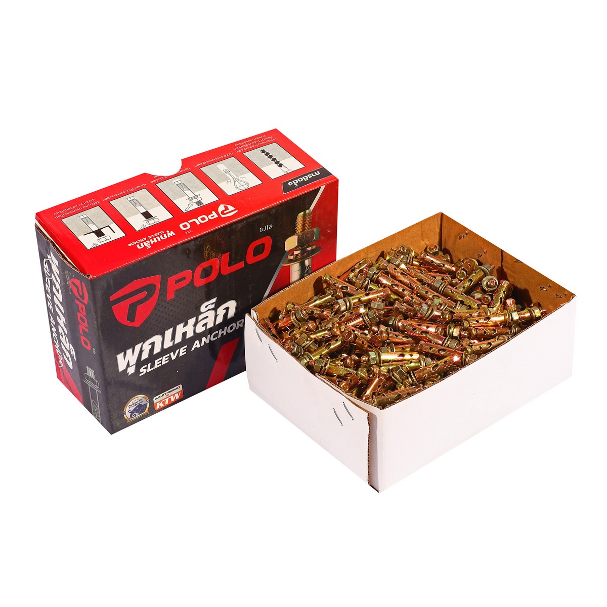 PL3/16*40 พุกเหล็ก 3/16" (400 PCS/BOX) POLO รุ่น 0005 ราคา ฿336