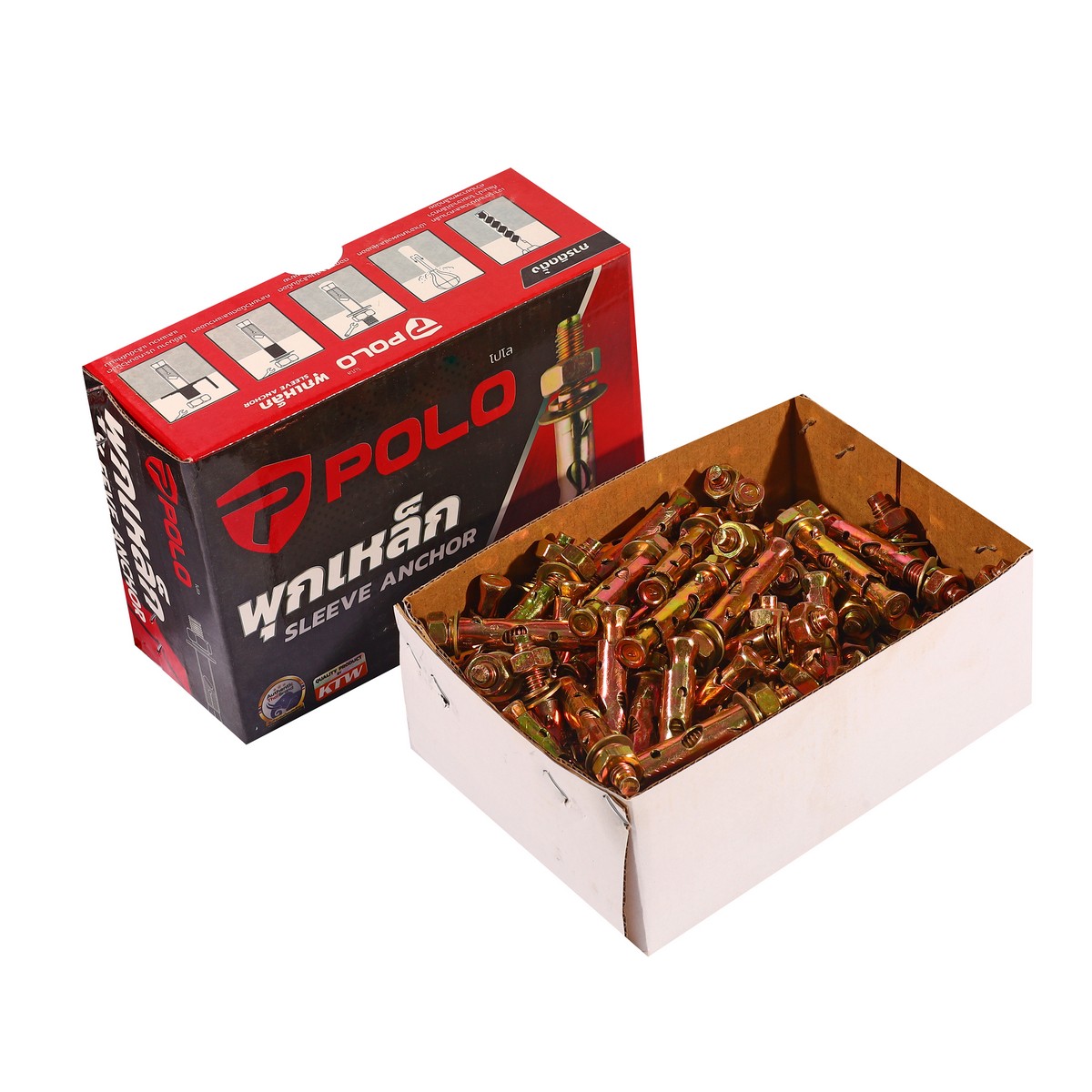PL5/16*65 พุกเหล็ก 5/16" (100 PCS/BOX) POLO รุ่น 0015 ราคา ฿210