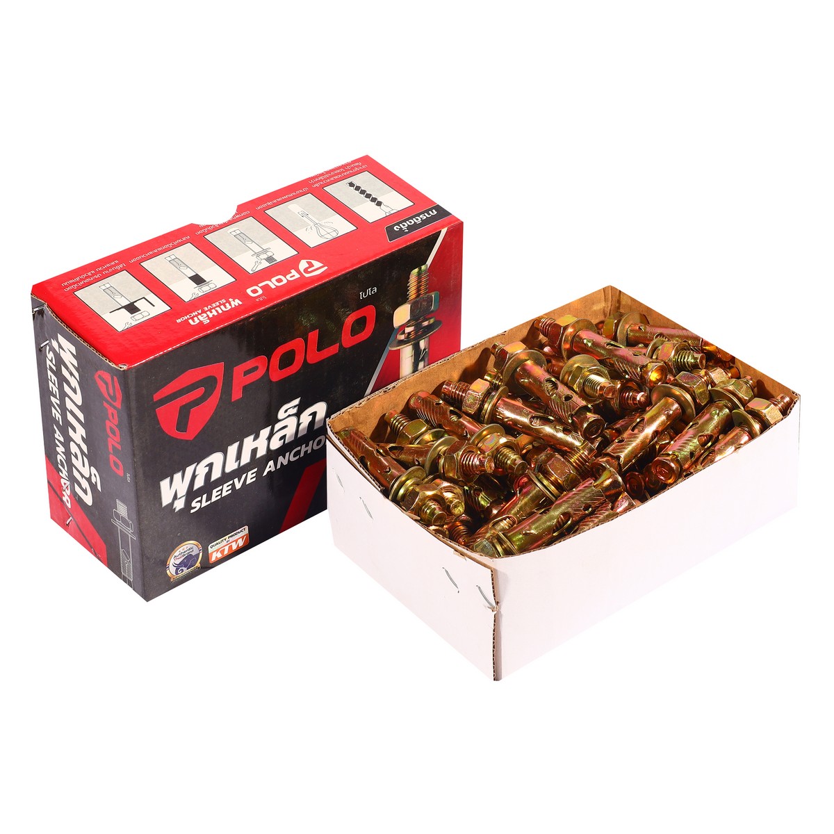 PL3/8*75 พุกเหล็ก 3/8" (70 PCS/BOX) POLO รุ่น 0020 ราคา ฿234