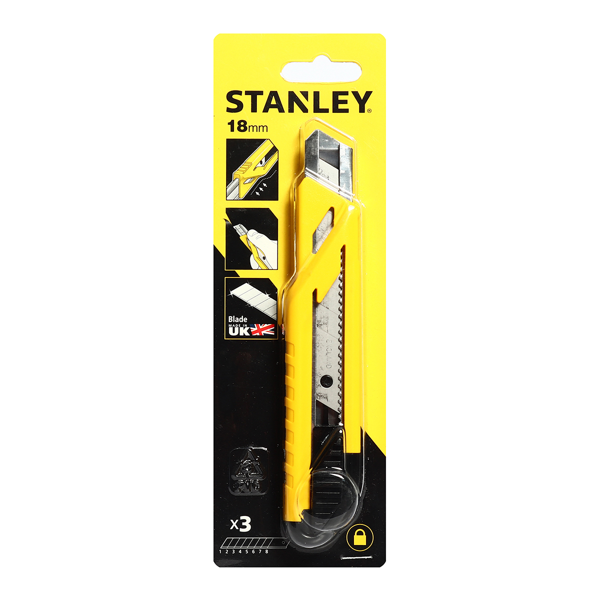 มีดคัตเตอร์ AUTOLOCK 18 มม STANLEY รุ่น STHT10265-8-30 ราคา ฿154