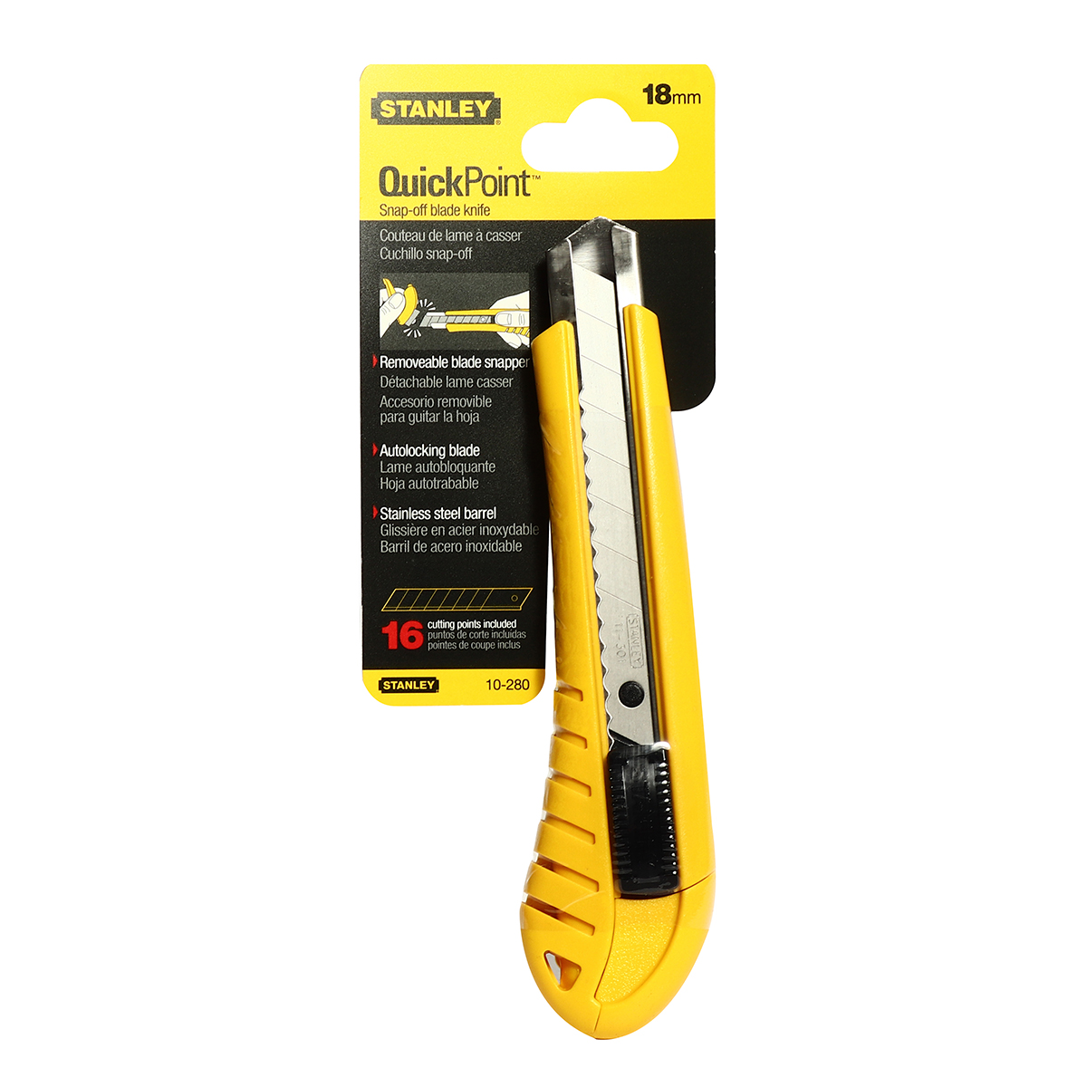 มีดคัตเตอร์ QUICKPOINT 18 มม. STANLEY รุ่น 10-280 ราคา ฿137.5