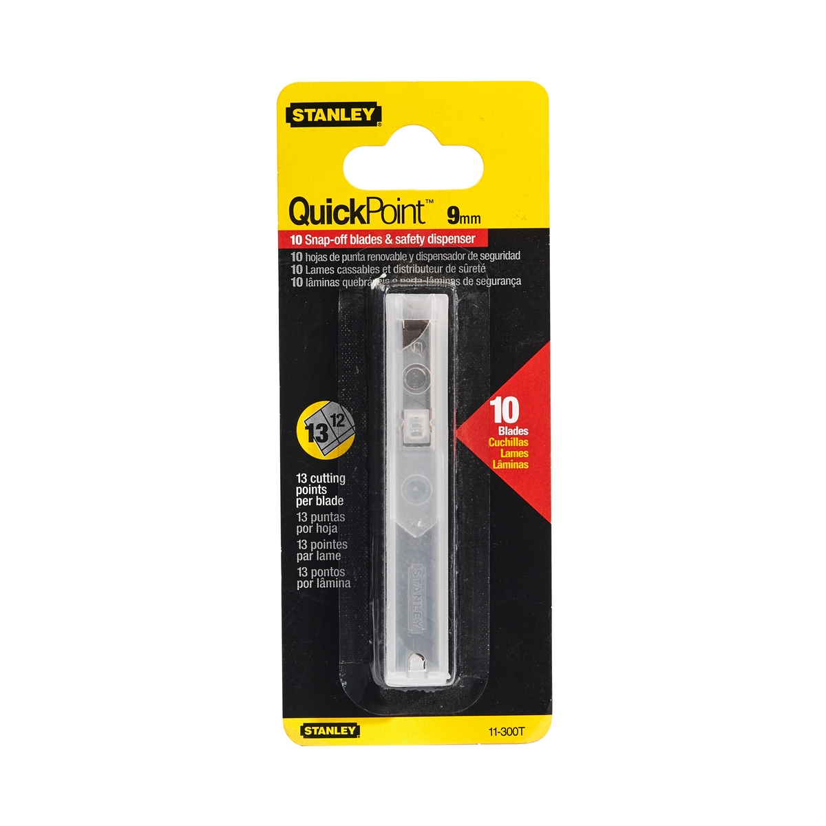 ใบมีดคัตเตอร์ 9 มม. 10 ใบ/แพ็ค STANLEY รุ่น 11-300T ราคา ฿66