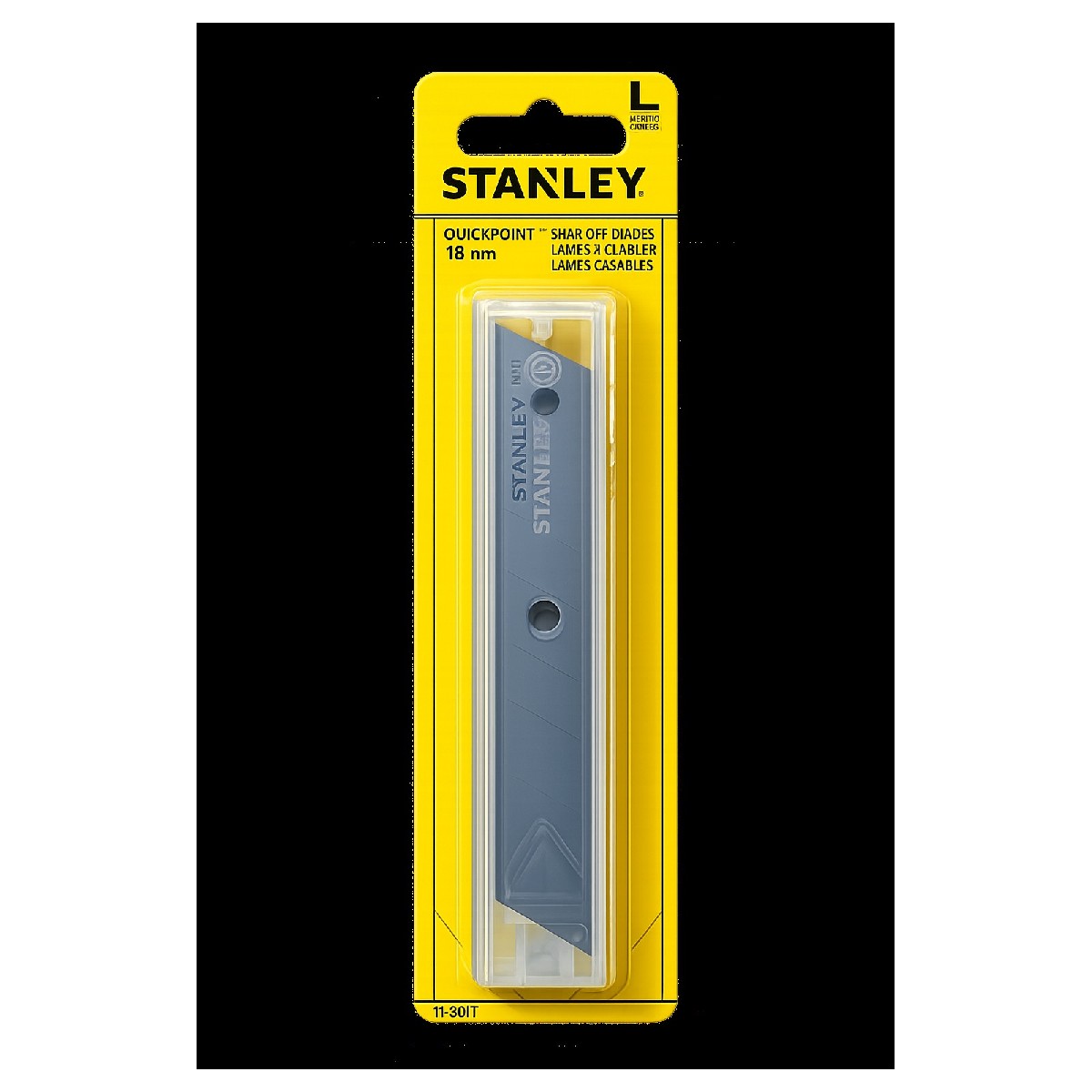 ใบมีดคัตเตอร์ 18 มม. 10 ใบ/แพ็ค STANLEY รุ่น 11-301T ราคา ฿90