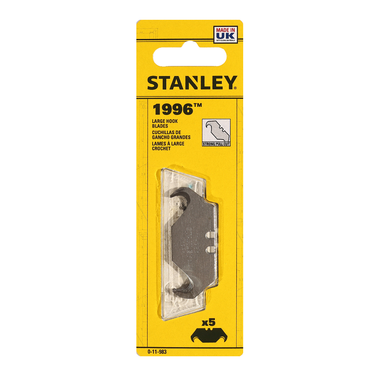 ใบมีดขอเกี่ยวขนาดใหญ่ 5 ชิ้น/แพ็ค STANLEY รุ่น 0-11-983 ราคา ฿55