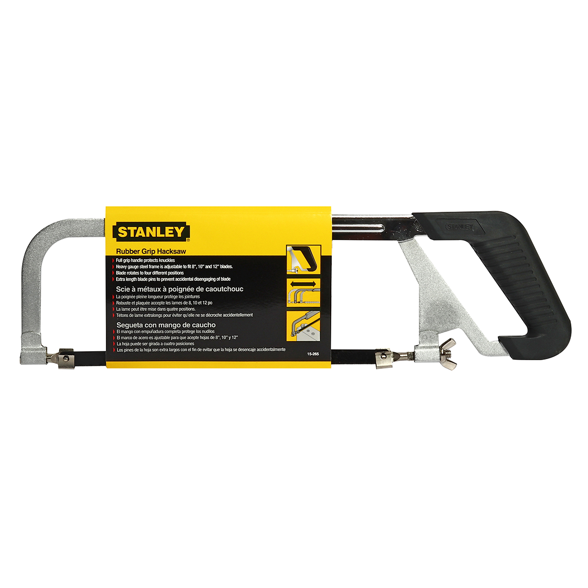 เลื่อยตัดเหล็กด้ามยาง 10",12" STANLEY รุ่น 15-265 ราคา ฿302.5