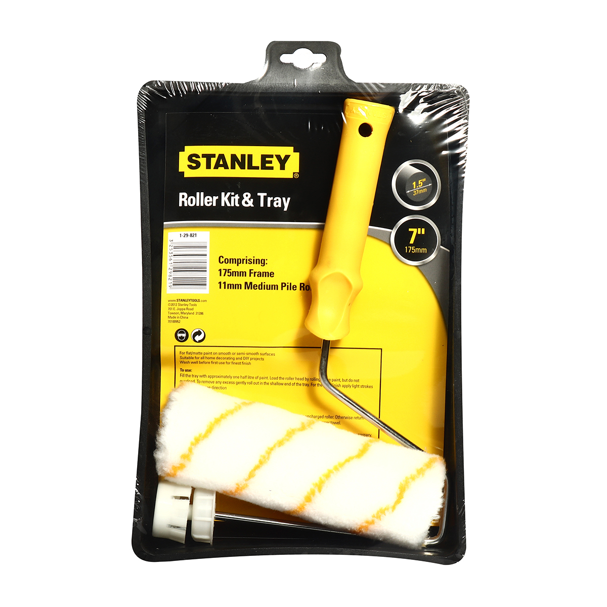 ชุดลูกกลิ้งอะครีลิค พร้อมถาด 7" STANLEY รุ่น 29-821 ราคา ฿121