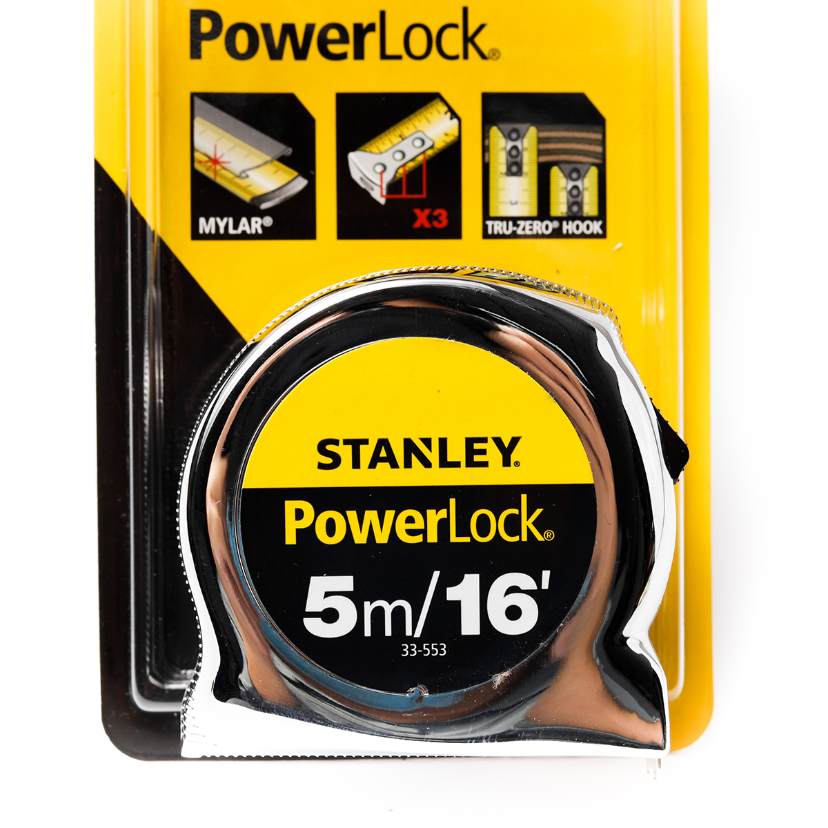 ตลับเมตร MICRO POWERLOCK 5 เมตร STANLEY รุ่น 33-553 ราคา ฿250