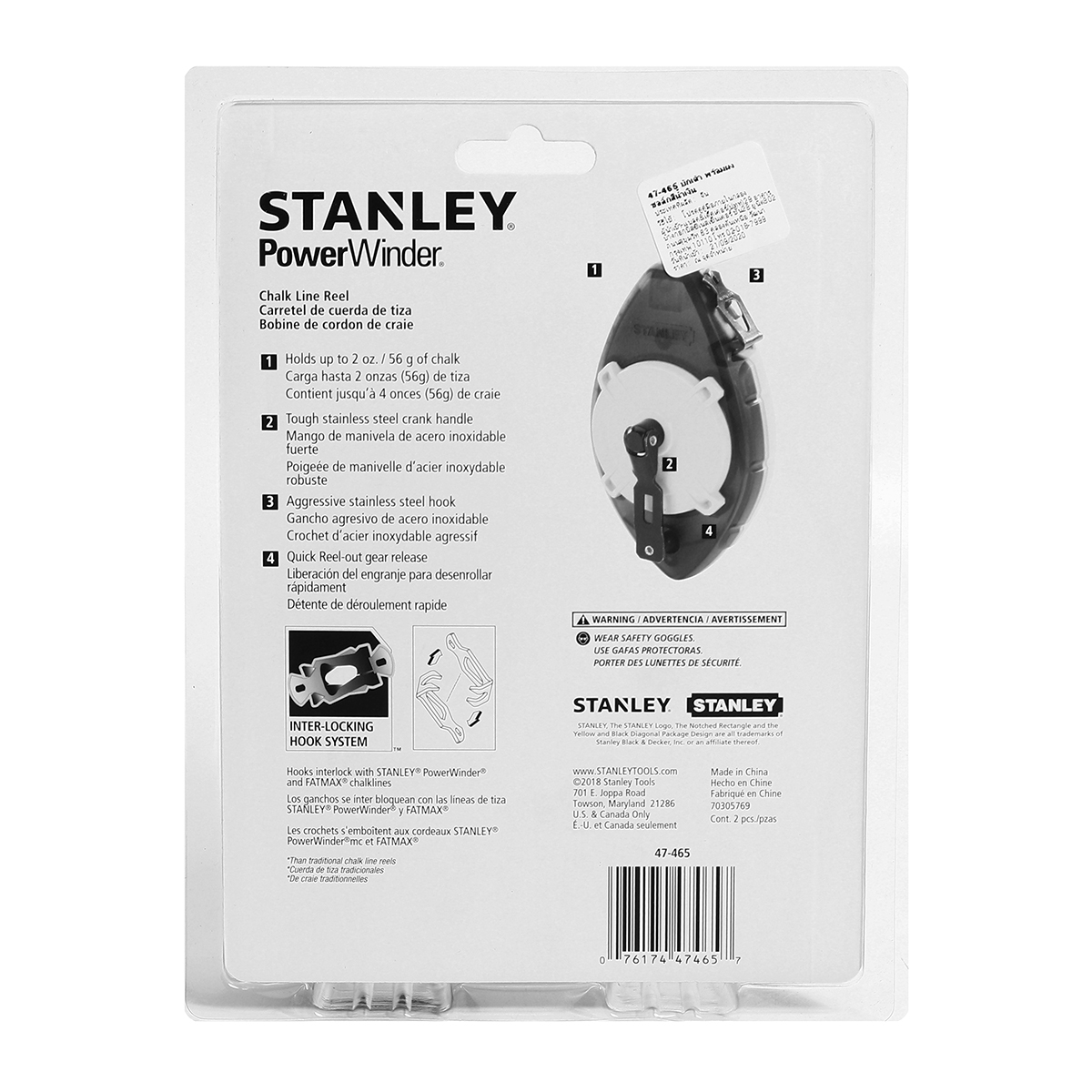 บักเต้า+ลูกน้ำ+ชอล์ก 30 ม.สีแดง STANLEY รุ่น 47-465 รูปที่ 2