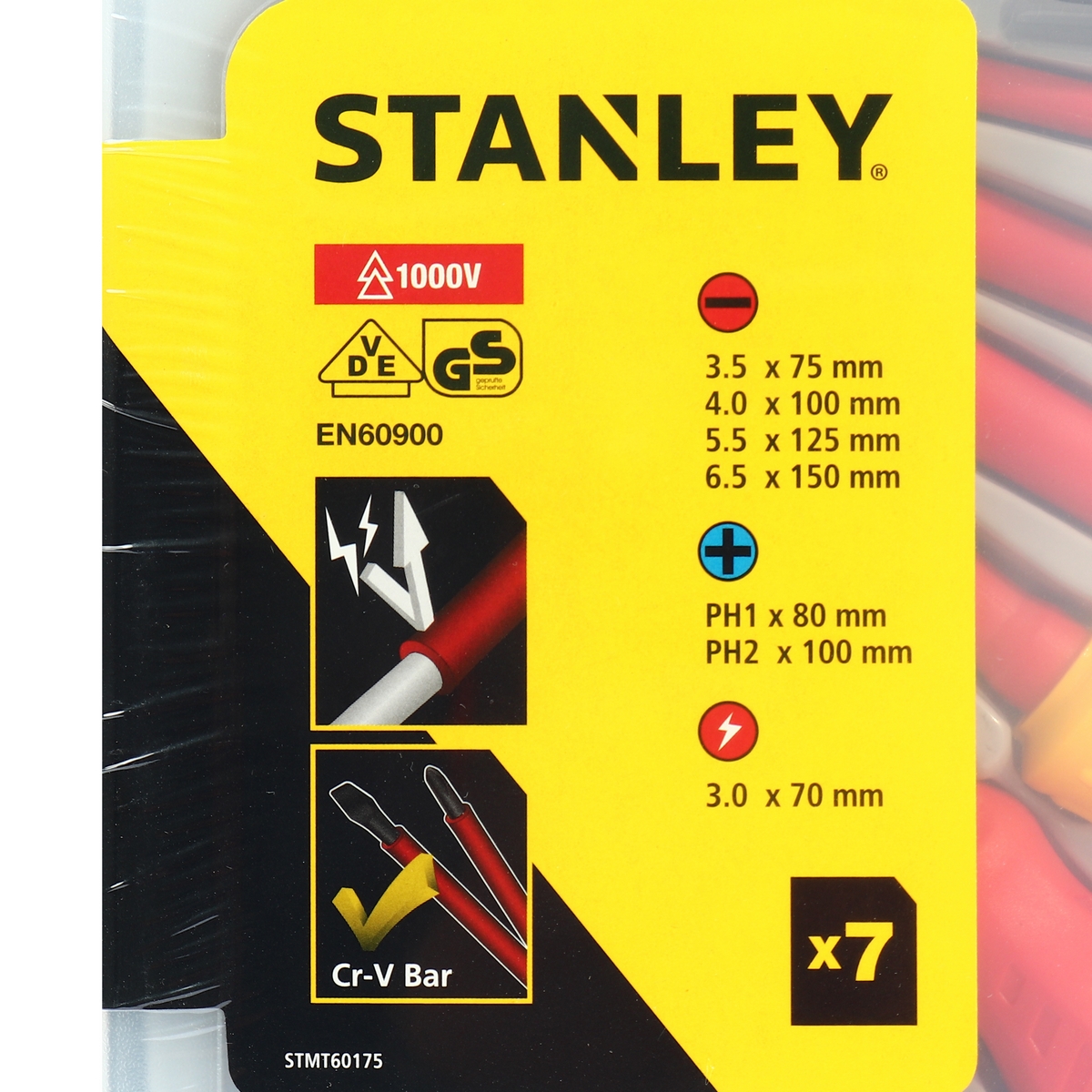 ชุดไขควงกันไฟ+ไขควงวัดไฟ 7 ชิ้น STANLEY รุ่น STMT60175 รูปที่ 3