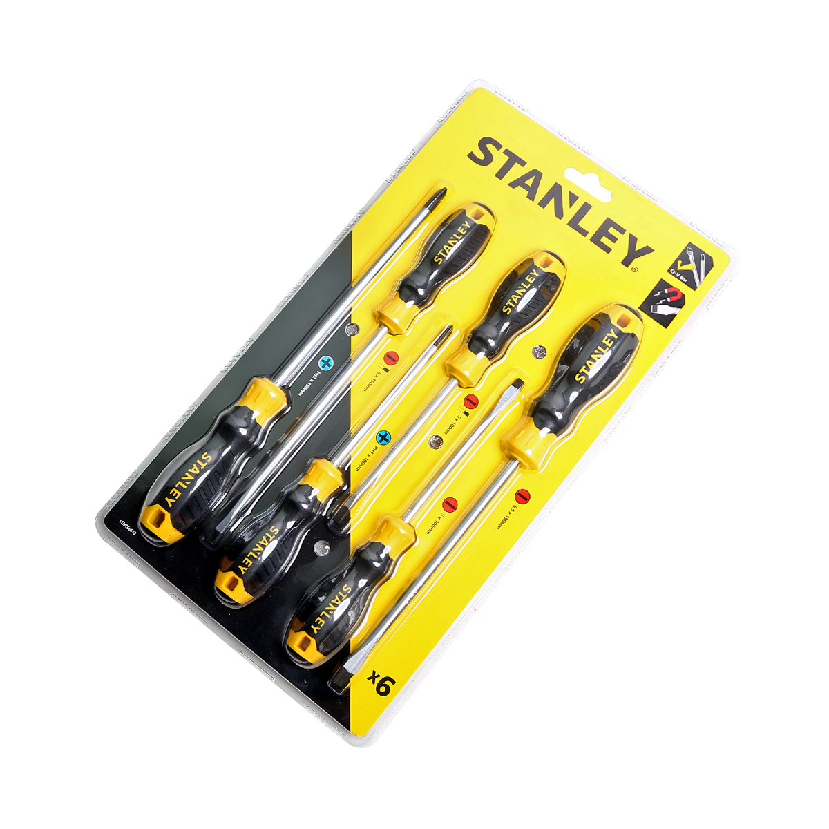 ชุดไขควง 6 ชิ้น PH1,2 แบน 5,6.5 มม STANLEY รุ่น STMT66672 ราคา ฿319