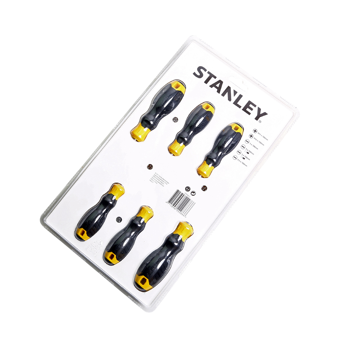 ชุดไขควง 6 ชิ้น PH1,2 แบน 5,6.5 มม STANLEY รุ่น STMT66672 รูปที่ 2