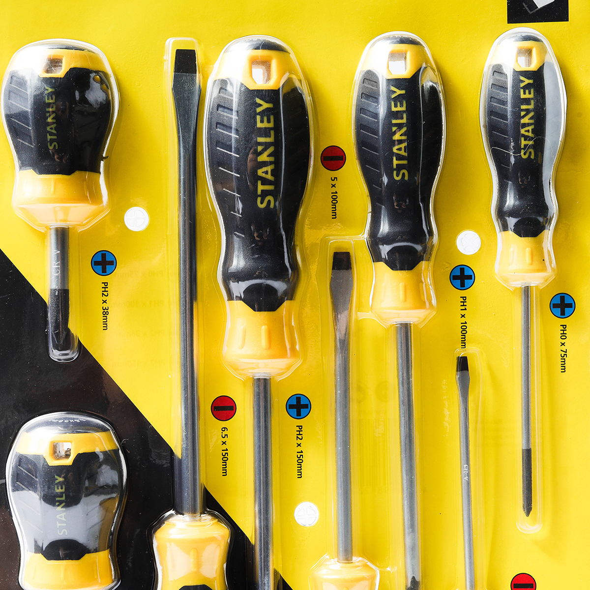 ชุดไขควง 8 ชิ้น แบน-แฉก แผงแขวน STANLEY รุ่น STMT66673 รูปที่ 3