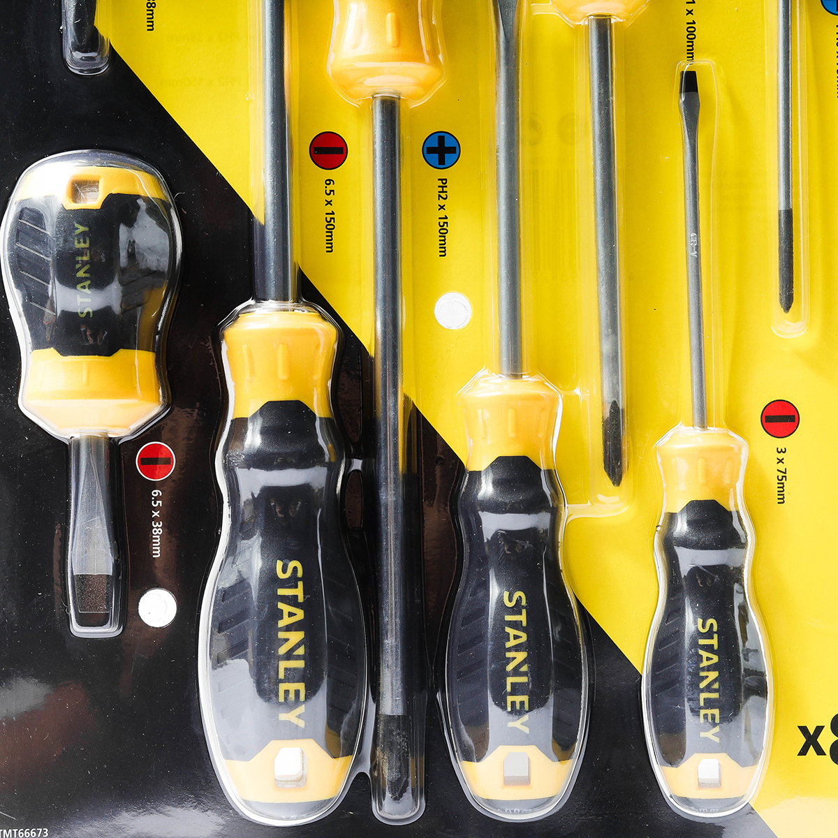 ชุดไขควง 8 ชิ้น แบน-แฉก แผงแขวน STANLEY รุ่น STMT66673 รูปที่ 4