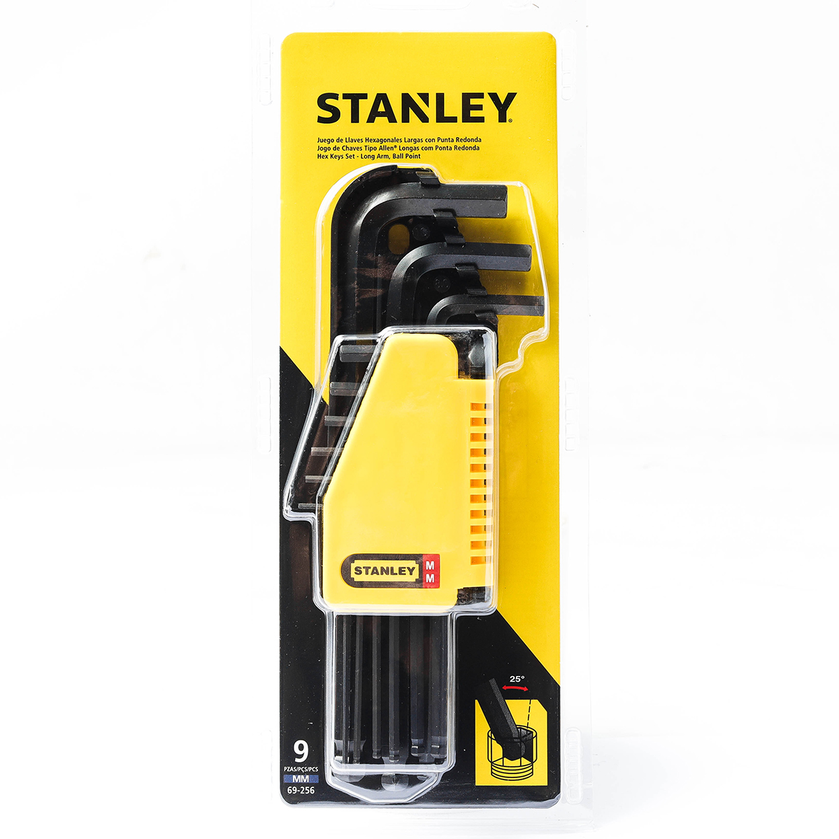 ชุดประแจ 6 เหลี่ยม+บอล 9 ชิ้น 1.5-10 มม STANLEY รุ่น 69-256 ราคา ฿379.5