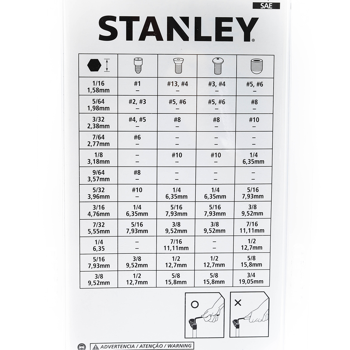 ชุดประแจ 6 เหลี่ยมบอล 12 ชิ้น 1/16-3/8" STANLEY รุ่น 69-257 รูปที่ 3