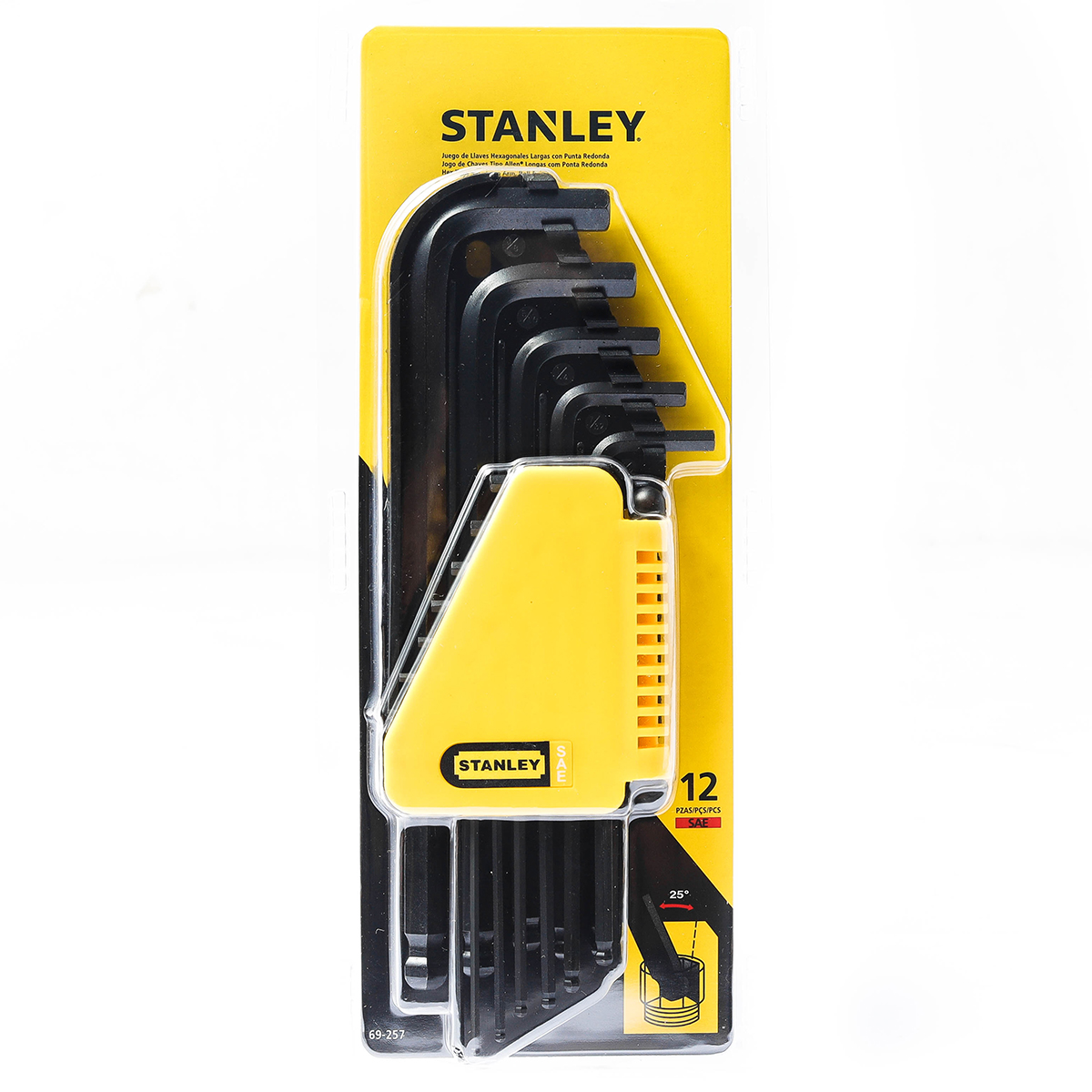 ชุดประแจ 6 เหลี่ยมบอล 12 ชิ้น 1/16-3/8" STANLEY รุ่น 69-257 ราคา ฿440