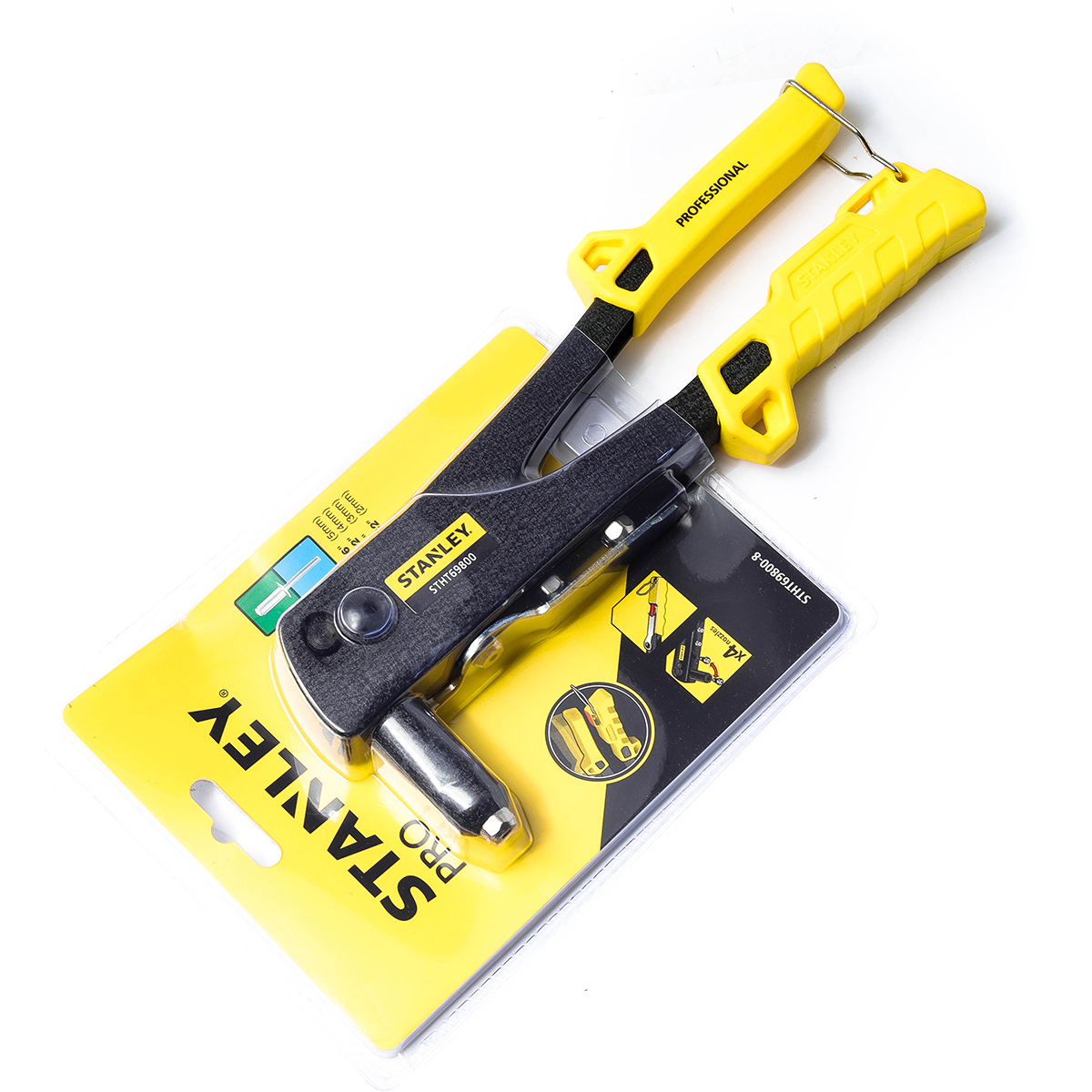 คีมย้ำรีเวท( งานหนัก) 4 หัว STANLEY รุ่น STHT69800 ราคา ฿319