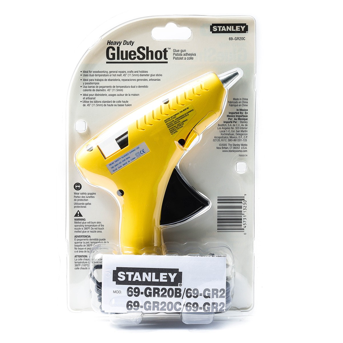 ปืนยิงกาว 25W ปลั๊กหัวแบน STANLEY รุ่น 69-GR20C รูปที่ 2