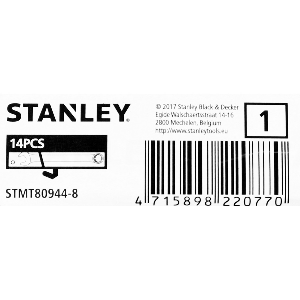 CWB ชุดประแจแหวนข้างปากตาย 14 ชิ้น 8-32 มม ซองผ้า STANLEY รุ่น 80944 รูปที่ 4