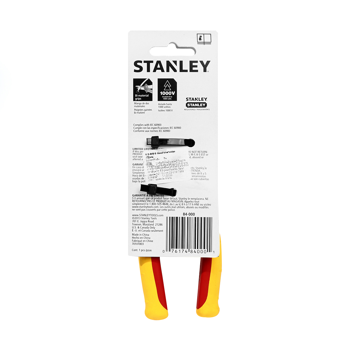 คีมหุ้มฉนวน ปากตรง/จิ้งจก 165 มม. STANLEY รุ่น 84-000 รูปที่ 4