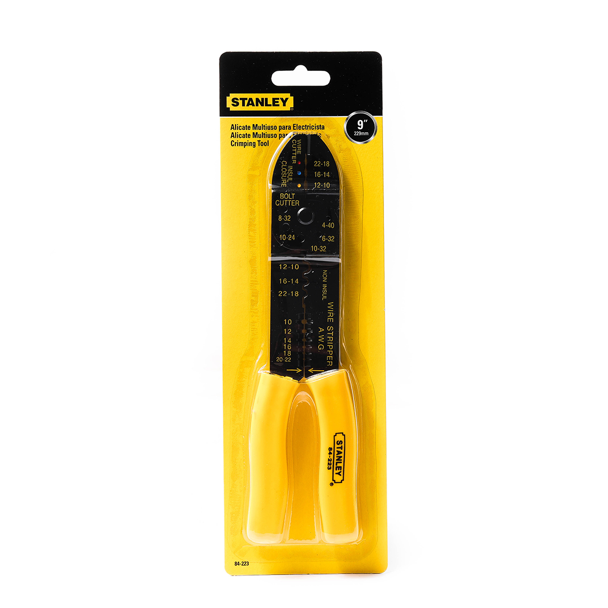 คีมปอก/ตัด/ย้ำ สายไฟ 9" STANLEY รุ่น 84-223 ราคา ฿198