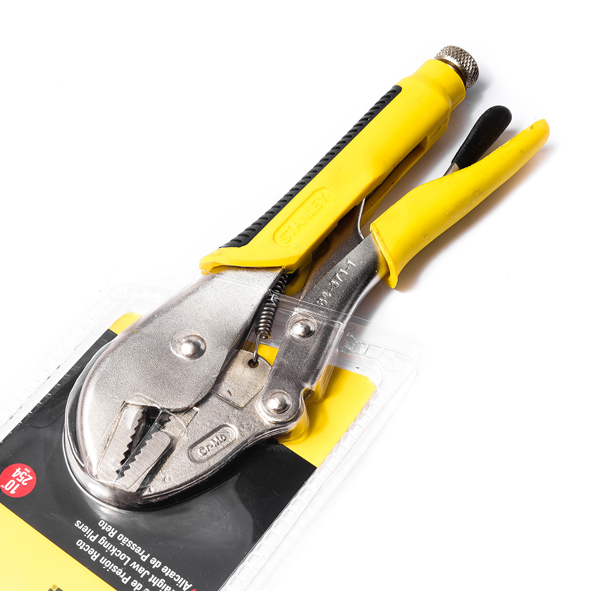 คีมล็อคด้ามหุ้มยาง ปากตรง 10" STANLEY รุ่น 84-371-1-S ราคา ฿330