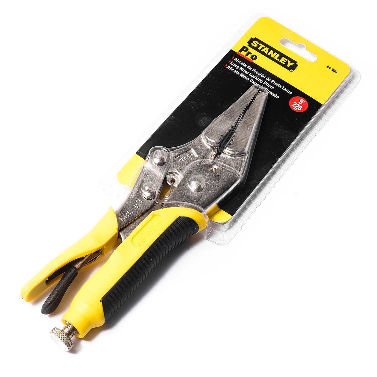 คีมล็อค ด้ามหุ้มยาง ปากแหลม 9" STANLEY รุ่น 84-389-S ราคา ฿286